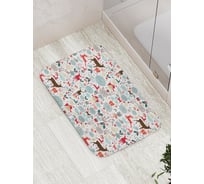 Коврик противоскользящий JoyArty "Новогодние олени" для ванной, сауны, бассейна, bath_6130