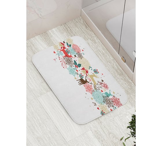 Коврик противоскользящий JoyArty "Праздничная музыка" для ванной, сауны, бассейна, bath_6132 1