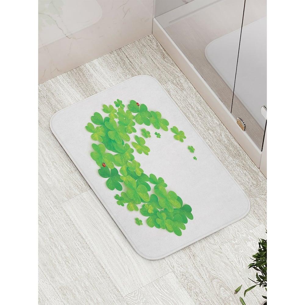 Коврик противоскользящий JoyArty "Клеверная луна" для ванной, сауны ...