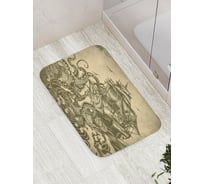 Коврик противоскользящий JoyArty "Осьминоги топят корабль" для ванной, сауны, бассейна, bath_6059