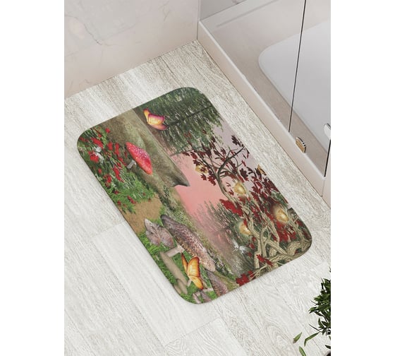 Коврик противоскользящий JoyArty "Волшебный лес" для ванной, сауны, бассейна, bath_6527
