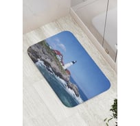 Коврик противоскользящий JoyArty "Дом у маяка" для ванной, сауны, бассейна, bath_6700