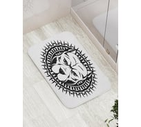 Коврик противоскользящий JoyArty "Агрессивный питбуль" для ванной, сауны, бассейна, bath_72556