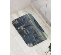 Коврик противоскользящий JoyArty "Пришельцы над мегаполисом" для ванной, сауны, бассейна, bath_6800