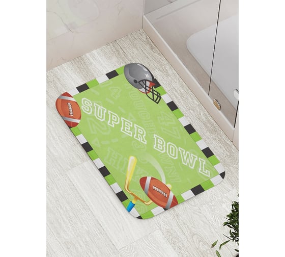 Коврик противоскользящий JoyArty "Супер Боул" для ванной, сауны, бассейна, bath_7395 1