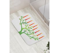 Коврик противоскользящий JoyArty "Свечи на ветках" для ванной, сауны, бассейна, bath_6757