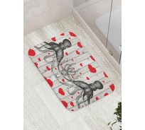 Коврик противоскользящий JoyArty "Влюбленные осьминоги" для ванной, сауны, бассейна, bath_7422