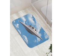 Коврик противоскользящий JoyArty "Летающая тарелка" для ванной, сауны, бассейна, bath_6854