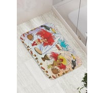Коврик противоскользящий JoyArty "Бразильский маскарад" для ванной, сауны, бассейна, bath_7670