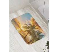 Коврик противоскользящий JoyArty "Пальмовая дружба" для ванной, сауны, бассейна, bath_8256