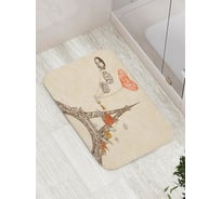 Коврик противоскользящий JoyArty "Париж на волнах" для ванной, сауны, бассейна, bath_8435