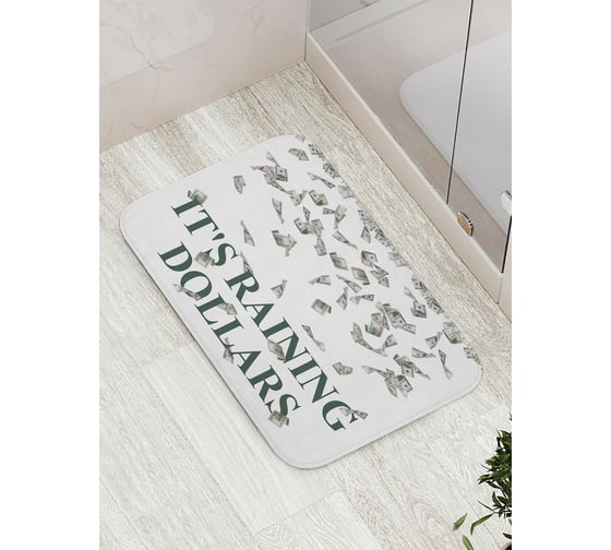 Коврик противоскользящий JoyArty "Дождь из долларов" для ванной, сауны, бассейна, bath_7607 1