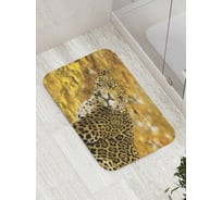 Коврик противоскользящий JoyArty "Наглый леопард" для ванной, сауны, бассейна, bath_8819