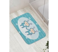 Коврик противоскользящий JoyArty "Новогодние братишки-зайчишки" для ванной, сауны, бассейна, bath_78082