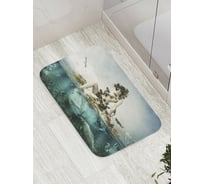 Коврик противоскользящий JoyArty "Превращение русалки" для ванной, сауны, бассейна, bath_9107