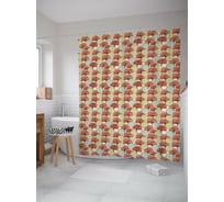 Штора (занавеска) для ванной JoyArty "Осенний лес" из сатена, 180х200 см с крючками, sc_54455