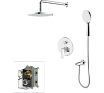 Душевая система скрытого монтажа Milardo Dale с тропическим душем и ручным душем, глянцевый хром DALSB02M67