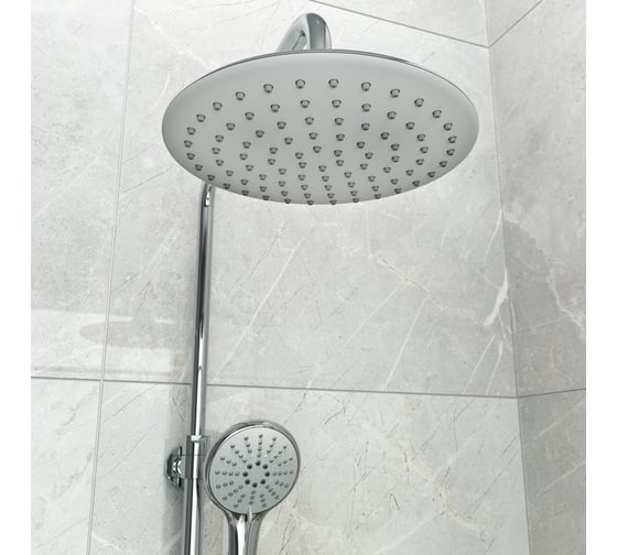 Душевой гарнитур с верхней лейкой IDDIS Ray Light белый RAYSWLTi76