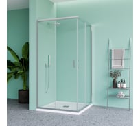 Душевой уголок Mebelvann 80x80 см профиль хром прозрачное стекло 6 мм BEN_901_SL_C_1950x800x800