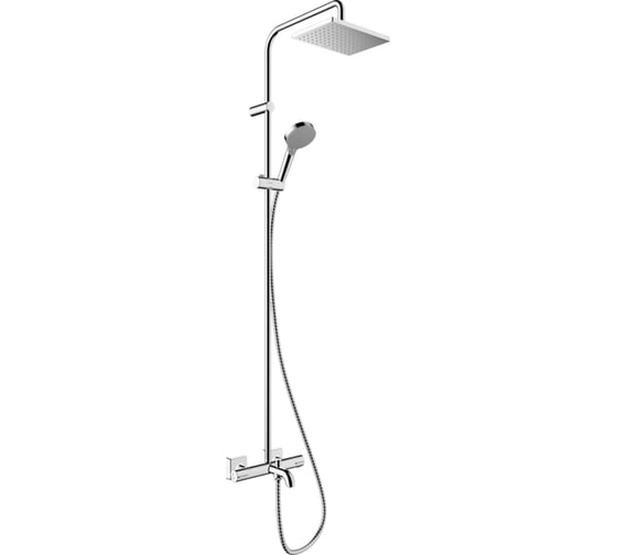 Душевая система Hansgrohe Vernis Shape Showerpipe 230 1jet EcoSmart  с термостатом для ванны, хром 26098000 1