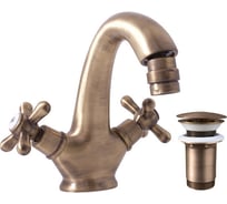 Смеситель для биде RavSlezak MORAVA RETRO с донным клапаном пластик MK143.5SM