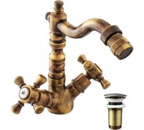 Смеситель для биде RavSlezak MORAVA RETRO с донным клапаном пластик MK321.5/9SM