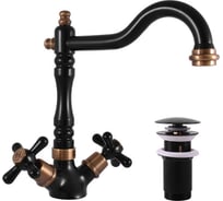 Смеситель для умывальника RavSlezak MORAVA RETRO с донным клапаном пластик MK121.5/8CMATSM