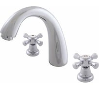 Смеситель для умывальника RavSlezak MORAVA RETRO на три отверстия, донный клапан MK333.5