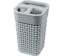 Стакан для зубных щеток Plast Team Oslo, с разделителями, серый шторм 225175