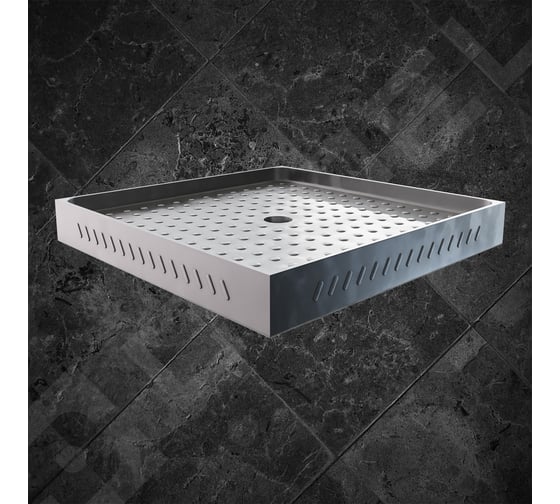 Поддон душевой CAPEL 800x800 мм, антивандальный, из нержавеющей стали AISI 304 CAP-DP-01