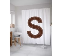 Штора (занавеска) для ванной JoyArty "Королевская s" из сатена, 180х200 см с крючками, sc_4920s