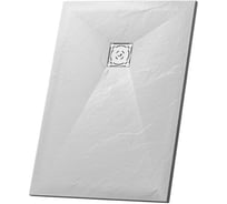 Душевой поддон RGW ST-0109W 90x100x2.5 мм, белый, 90 мм, каменный (с решеткой) 16152910-001