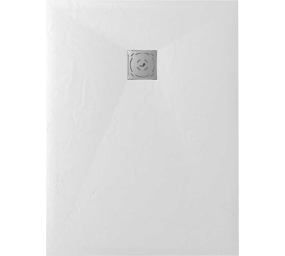 Душевой поддон RGW ST-0109W 90x100x2.5 мм, белый, 90 мм, каменный (с решеткой) 16152910-001