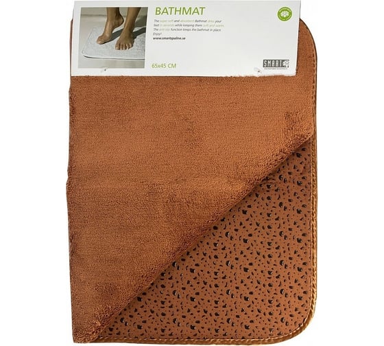 Коврик для ванной комнаты Смарт.ру 65х45 коричневый 1060-3LV Brown