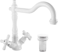 Смеситель для раковины RavSlezak MORAVA RETRO, с донным клапаном, пластик MK121.5/8B