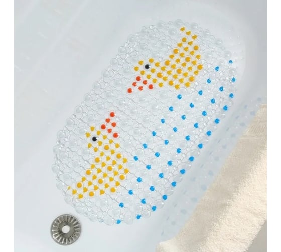 SPA-коврик для ванны Доляна Влюбленные уточки 36х67 см 890966 1