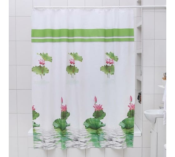 Штора для ванной Доляна Лилия 180х180 см, EVA 4446548 1