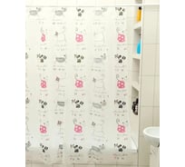 Штора для ванной Доляна Коты 180х180 см, EVA 855936