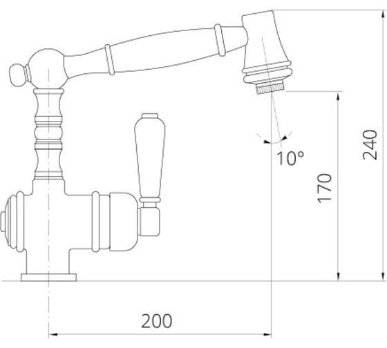 Смеситель для кухни ALVEUS Armando Vicario Lucca AV D/200 (бронза), 1600000002