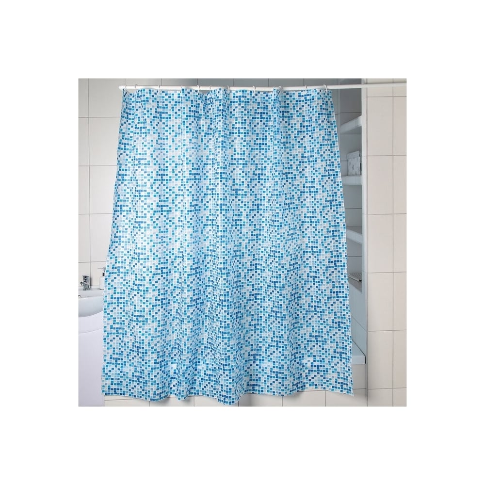 Штора для ванной Доляна Плитка прозрачная, 180х180 см, ПВХ 1546162 ...