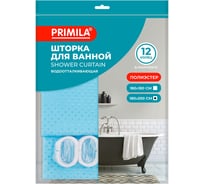 Шторка для ванной PRIMILA ПОЛИЭСТЕР, 180x200см, кольца в комплекте, ГОЛУБОЙ БРИЛЛИАНТ, 700096