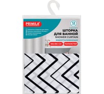 Шторка для ванной PRIMILA ПОЛИЭСТЕР, 180x180см, кольца в комплекте, УЗОРЫ, 700078