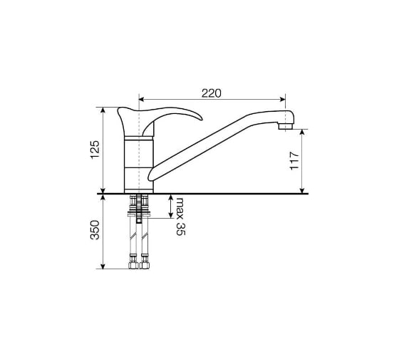 Смеситель Kuppersberg TOPAZ KG2560 ECRU 8356