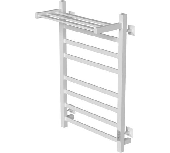 Полотенцесушитель MIXLINE TRIUMPH 80x50 таймер, 558Вт, 6 перекладин + полка, электрический, белый 556383