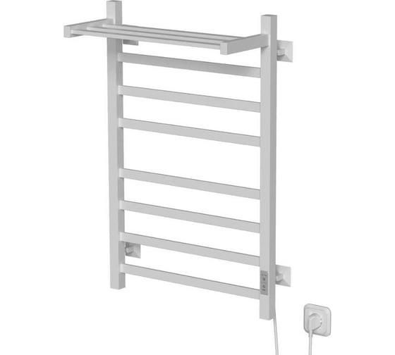 Полотенцесушитель MIXLINE TRIUMPH 80x50 таймер, 558Вт, 6 перекладин + полка, электрический, белый 556383