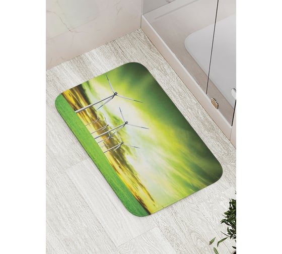 Коврик противоскользящий JoyArty "Чистые электростанции" для ванной, сауны, бассейна, bath_7736 1