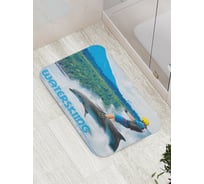Коврик противоскользящий JoyArty "Катание на дельфине" для ванной, сауны, бассейна, bath_7700