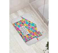 Коврик противоскользящий JoyArty "Дом в сердцах" для ванной, сауны, бассейна, bath_7640