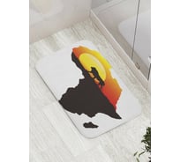 Коврик противоскользящий JoyArty "Лев на закате" для ванной, сауны, бассейна, bath_7843