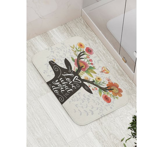 Коврик противоскользящий JoyArty "Люблю что ты делаешь" для ванной, сауны, бассейна, bath_7822 1